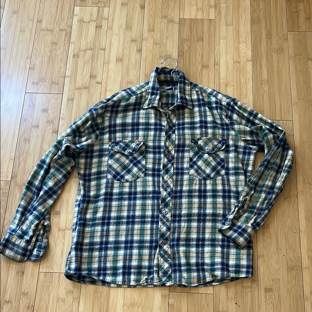 Vintage Pauley and Forbes Plaid Button-Down Flannel Shirt Men’s Medium